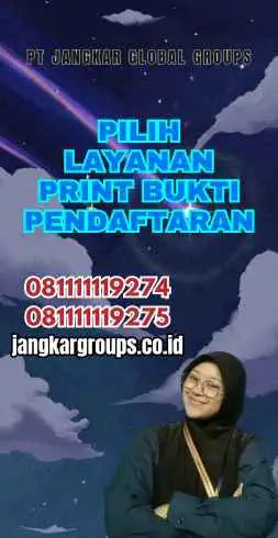 Pilih Layanan Print Bukti Pendaftaran