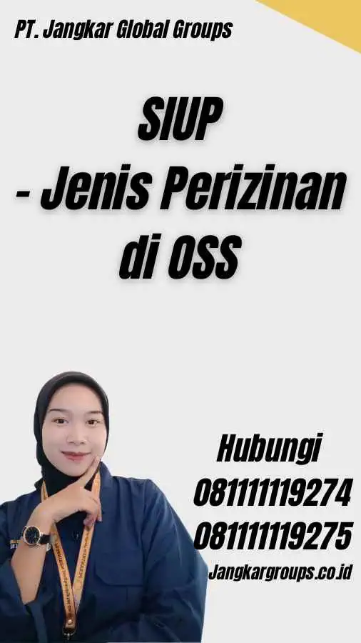 SIUP - Jenis Perizinan di OSS