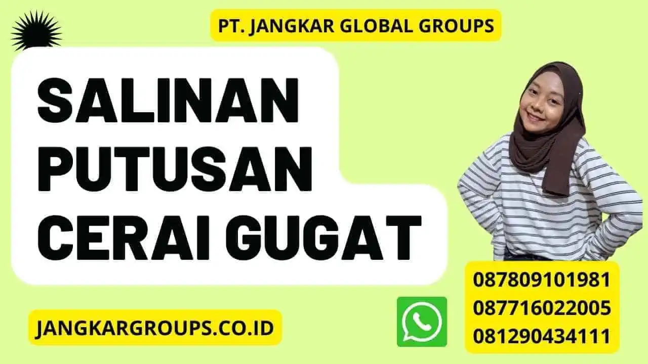 Salinan Putusan Cerai Gugat