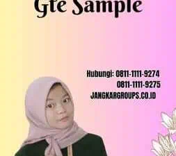 Student Visa Gte Sample