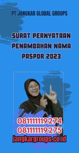 Surat Pernyataan Penambahan Nama Paspor 2023