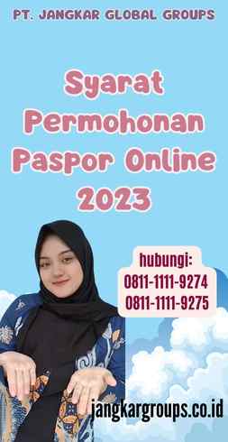 Syarat Permohonan Paspor Online 2023