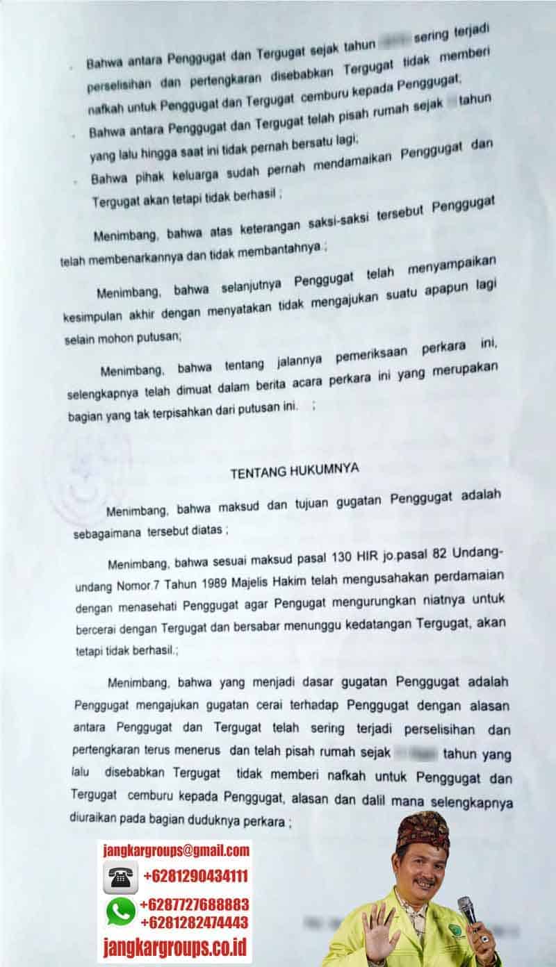 Tentang Hukumnya Cerai Gugat