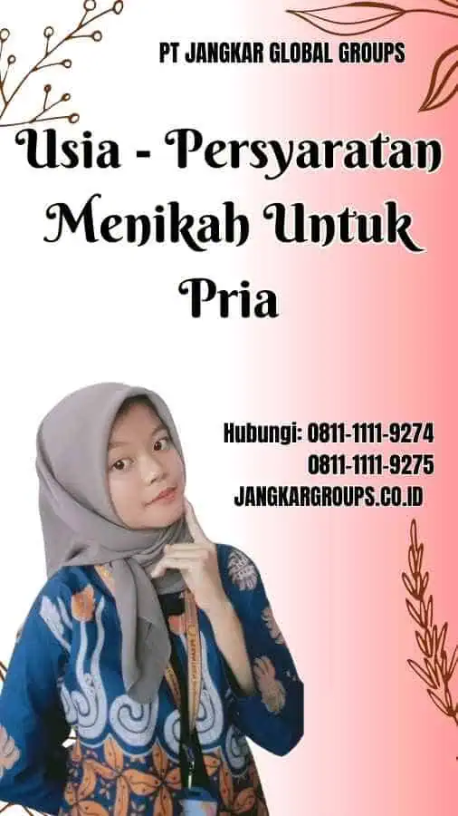 Usia Persyaratan Menikah Untuk Pria