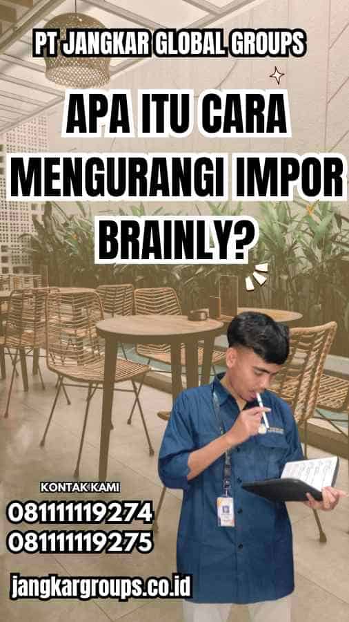 Apa itu Cara Mengurangi Impor Brainly