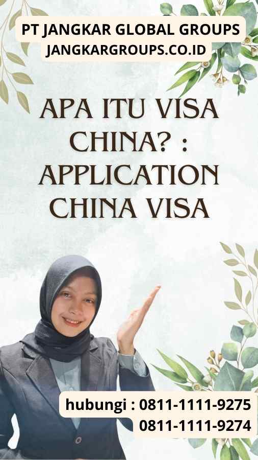 Apa itu Visa China Application China Visa