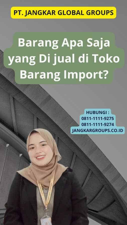 Barang Apa Saja yang Di jual di Toko Barang Import?