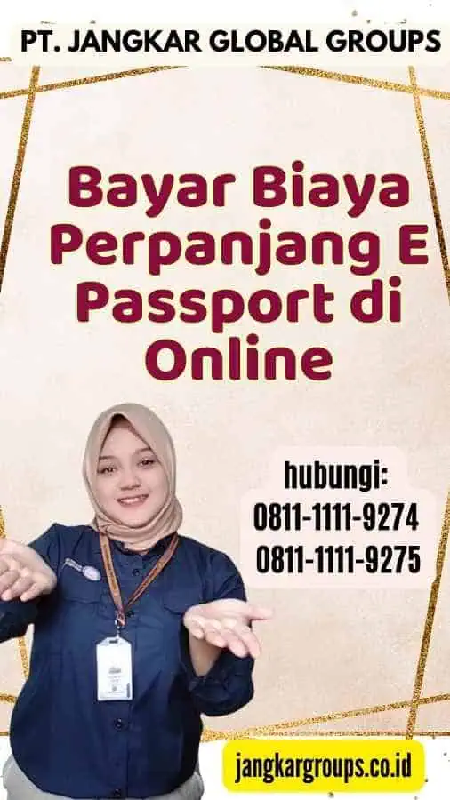 Bayar Biaya Perpanjang E Passport di Online