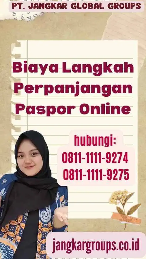 Biaya Langkah Perpanjangan Paspor Online