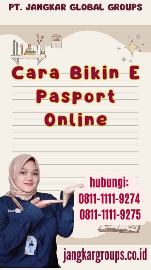 Cara Bikin E Pasport Online