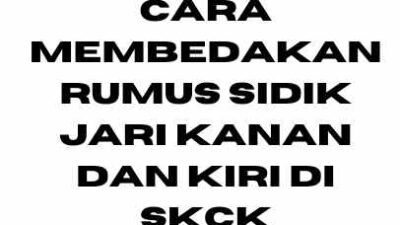 Cara Membedakan Rumus Sidik Jari Kanan Dan Kiri Di SKCK