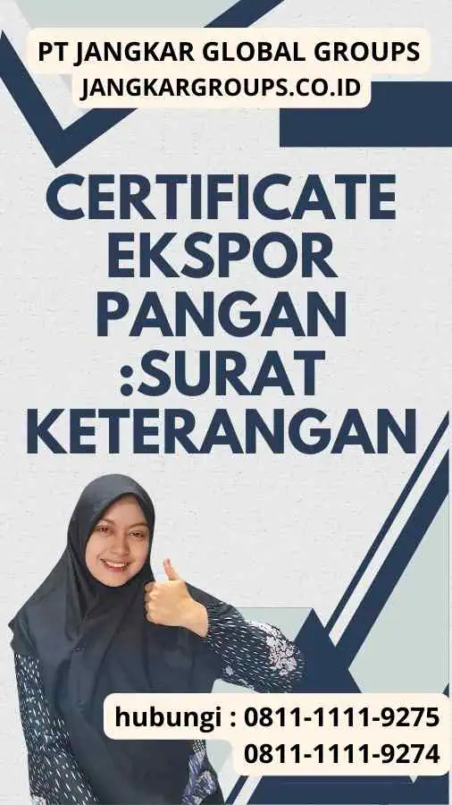 Certificate Ekspor Pangan Surat Keterangan