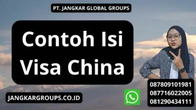 Contoh Isi Visa China