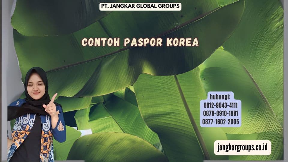 Contoh Paspor Korea