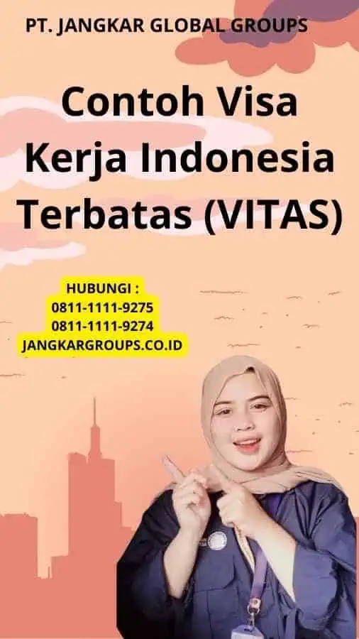 Contoh Visa Kerja Indonesia Terbatas (VITAS)