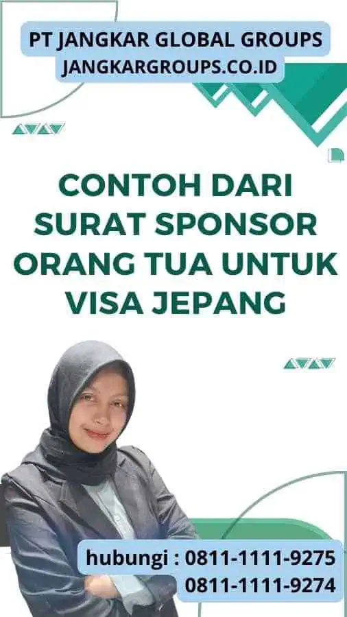 Contoh dari Surat Sponsor Orang Tua untuk Visa Jepang Contoh dari Surat Sponsor