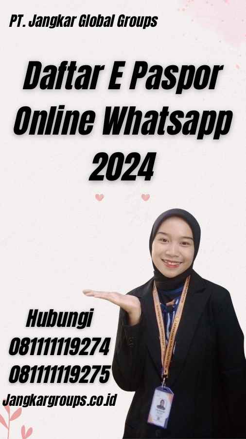 Daftar E Paspor Online Whatsapp 2024