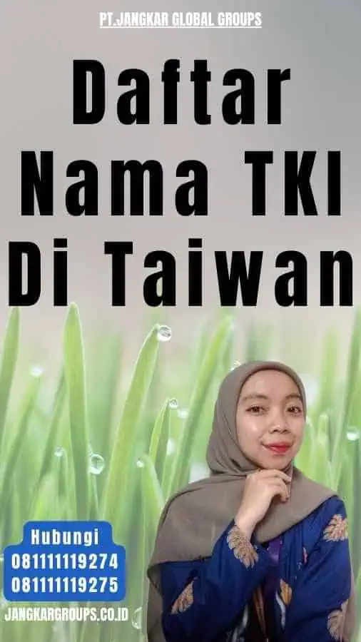 Daftar Nama TKI Di Taiwan