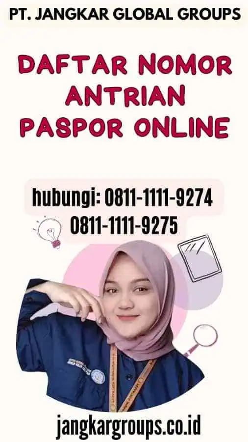 Daftar Nomor Antrian Paspor Online