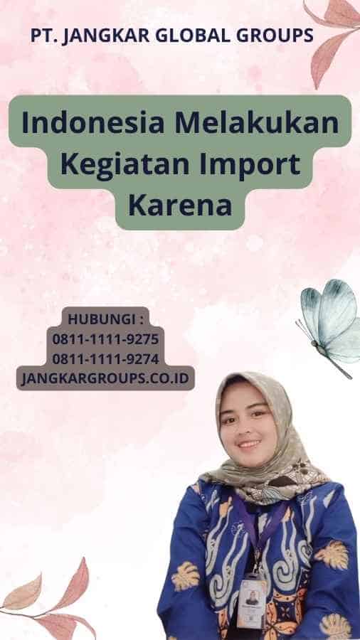 Indonesia Melakukan Kegiatan Import Karena