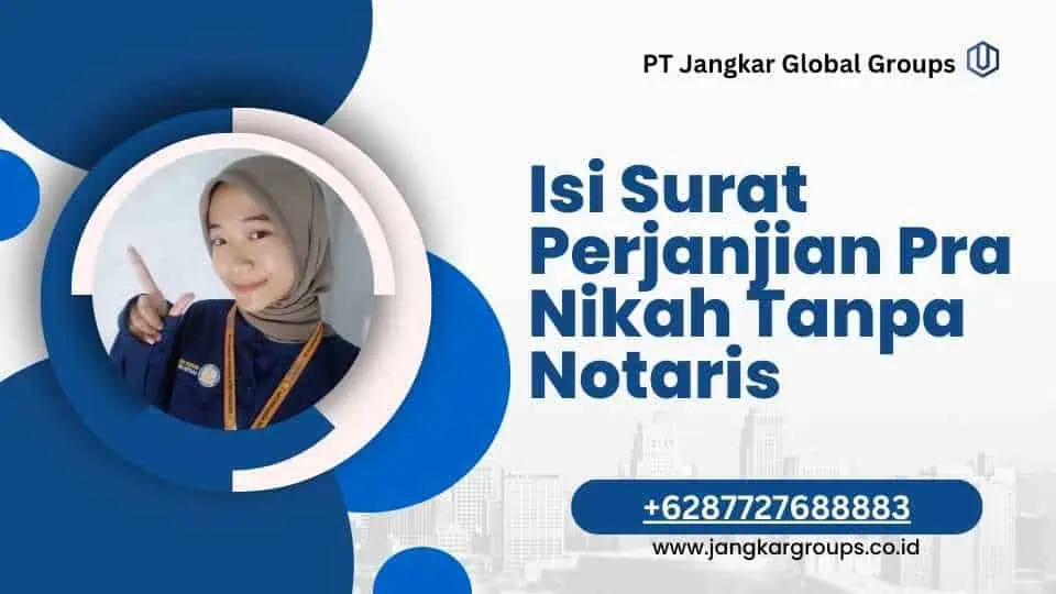 Isi Surat Perjanjian Pra Nikah Tanpa Notaris