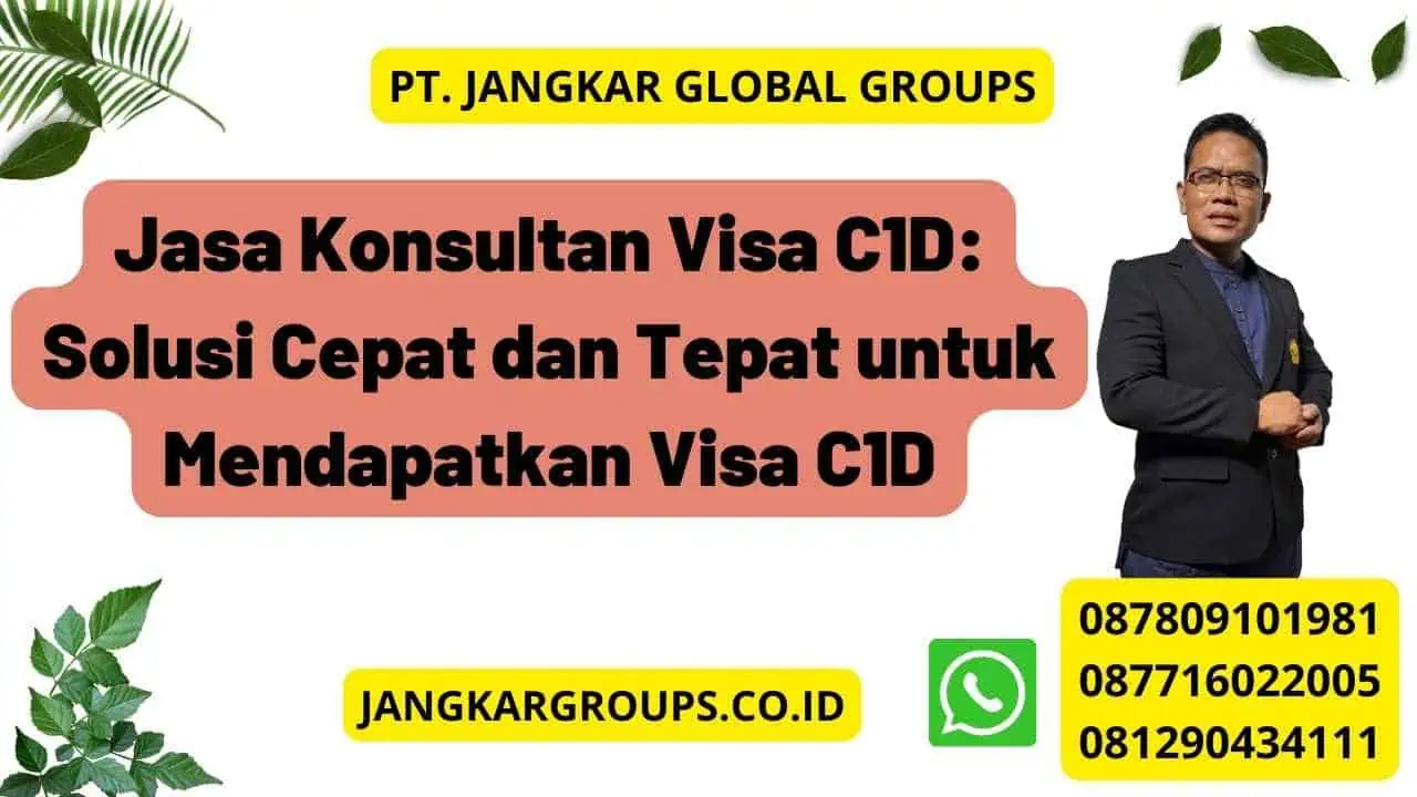 Jasa Konsultan Visa C1D: Solusi Cepat dan Tepat untuk Mendapatkan Visa C1D