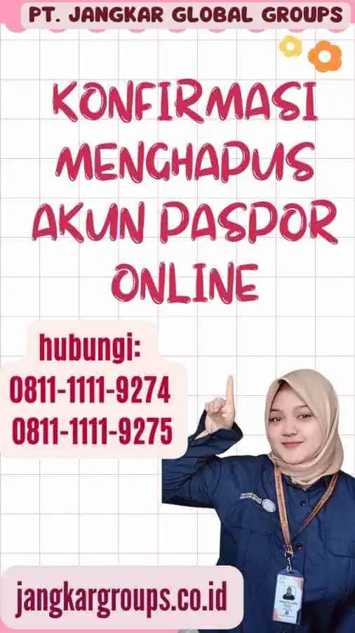 Konfirmasi Menghapus Akun Paspor Online