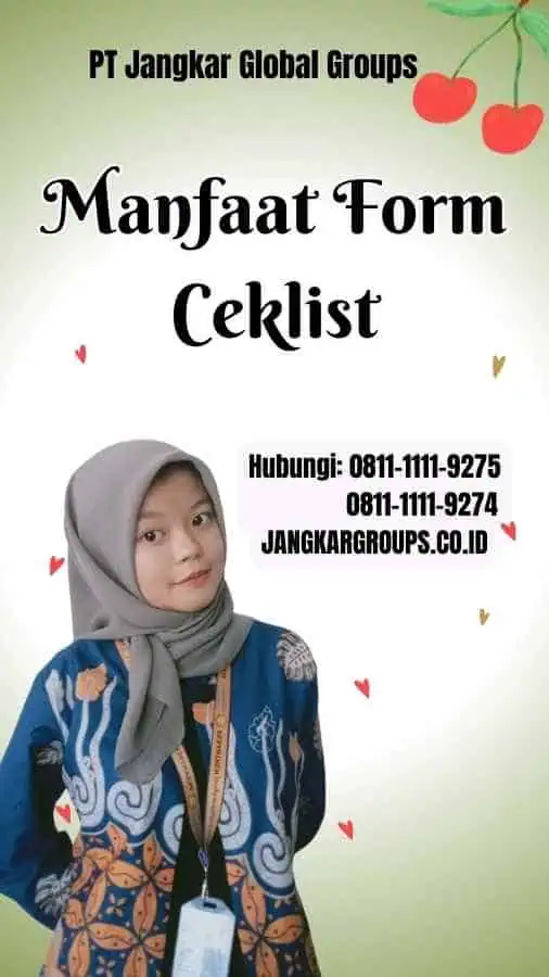 Manfaat Form Ceklist