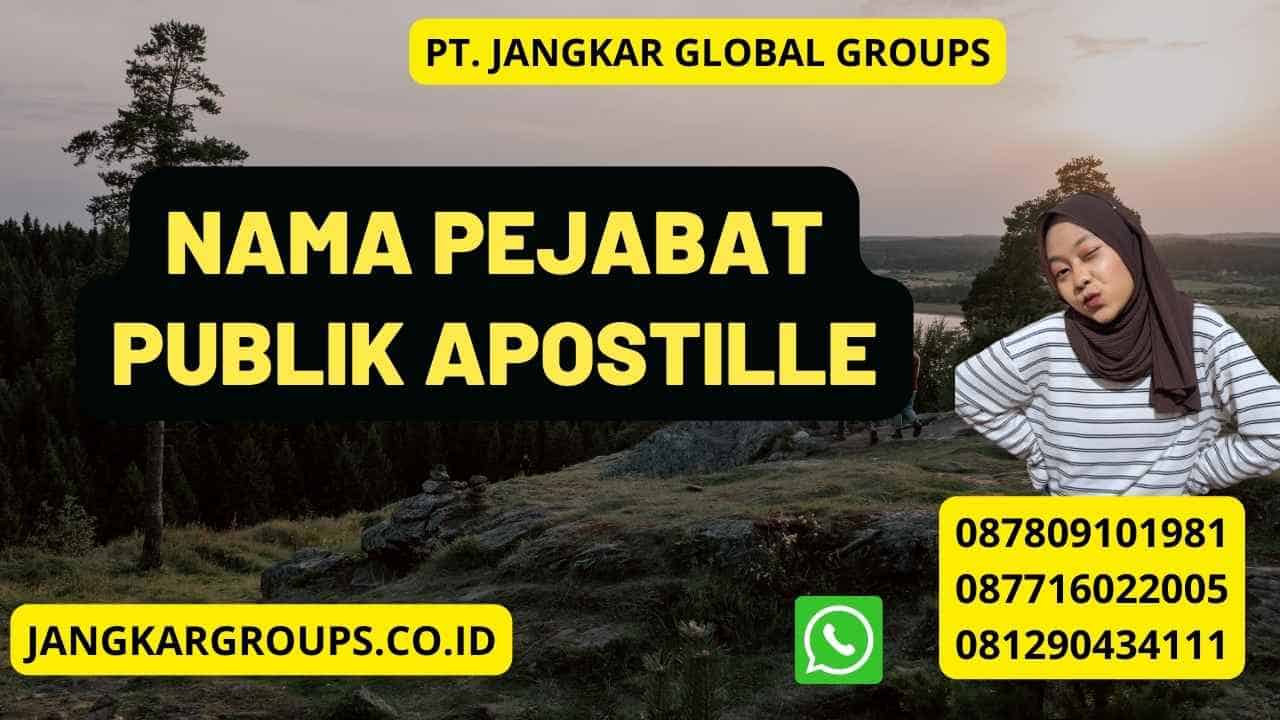 Nama Pejabat Publik Apostille