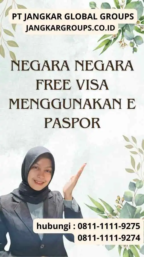 Negara Negara Free Visa Menggunakan E Paspor