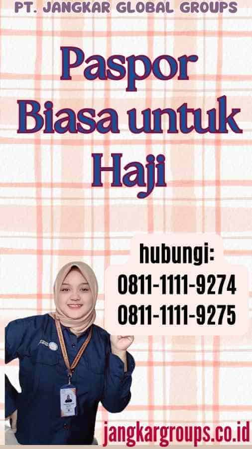 Paspor Biasa untuk Haji