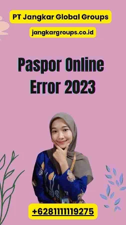 Paspor Online Error 2023