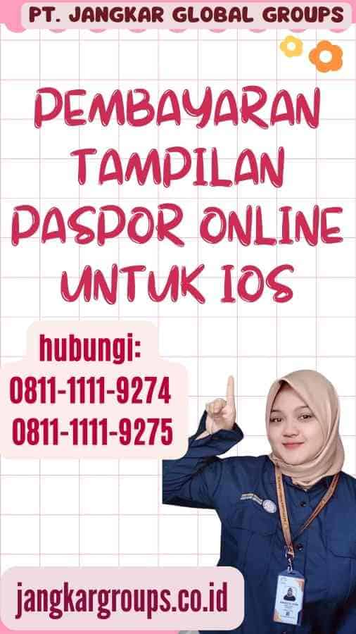 Pembayaran Tampilan Paspor Online untuk iOS