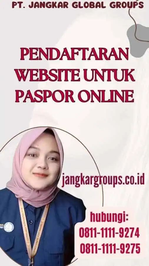 Pendaftaran Website untuk Paspor Online