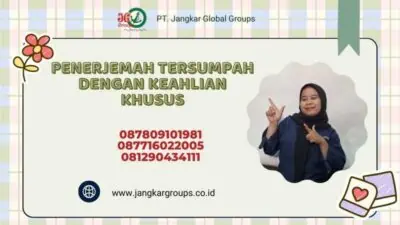 Penerjemah Tersumpah Dengan Keahlian Khusus