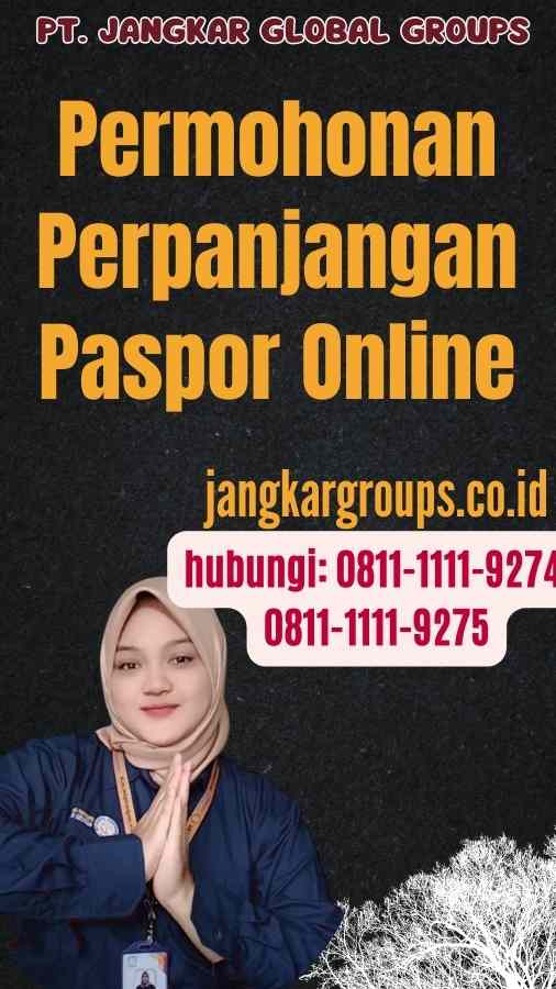 Permohonan Perpanjangan Paspor Online