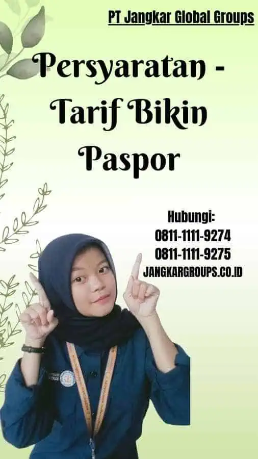 Persyaratan Tarif Bikin Paspor