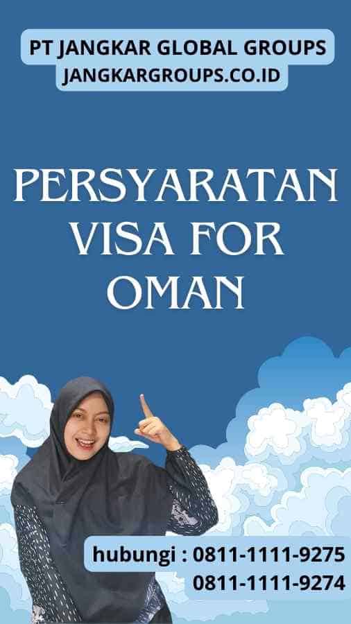 Persyaratan Visa for Oman