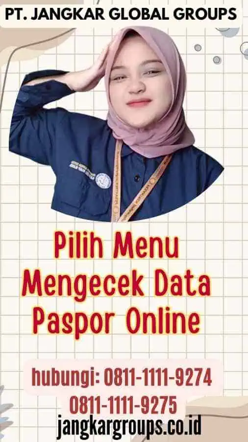 Pilih Menu Mengecek Data Paspor Online