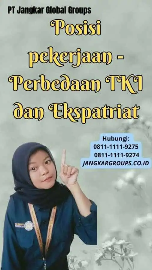 Posisi pekerjaan Perbedaan TKI dan Ekspatriat