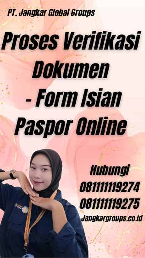 Proses Verifikasi Dokumen - Form Isian Paspor Online