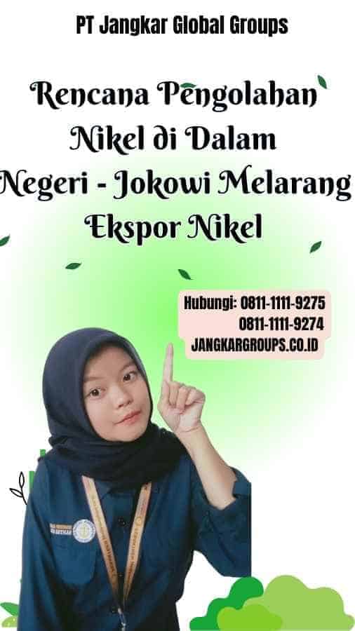 Rencana Pengolahan Nikel di Dalam Negeri Jokowi Melarang Ekspor Nikel