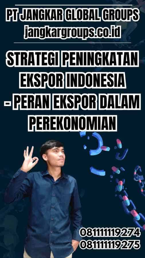 Strategi Peningkatan Ekspor Indonesia - Peran Ekspor Dalam Perekonomian