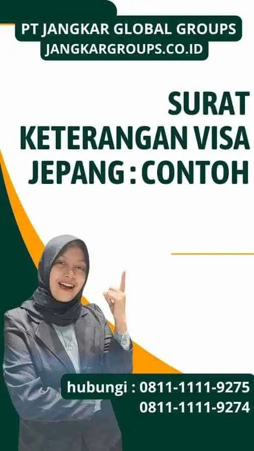 Surat Keterangan Visa Jepang Contoh