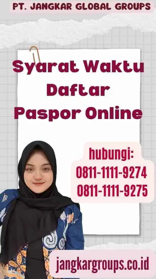 Syarat Waktu Daftar Paspor Online