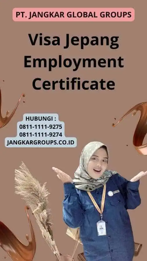 Visa Jepang Employment Certificate