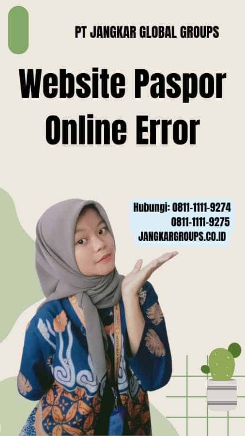 Website Paspor Online Error