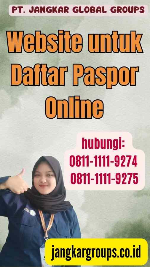 Website untuk Daftar Paspor Online