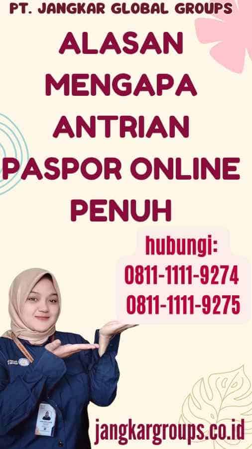 Antrian Paspor Online Penuh