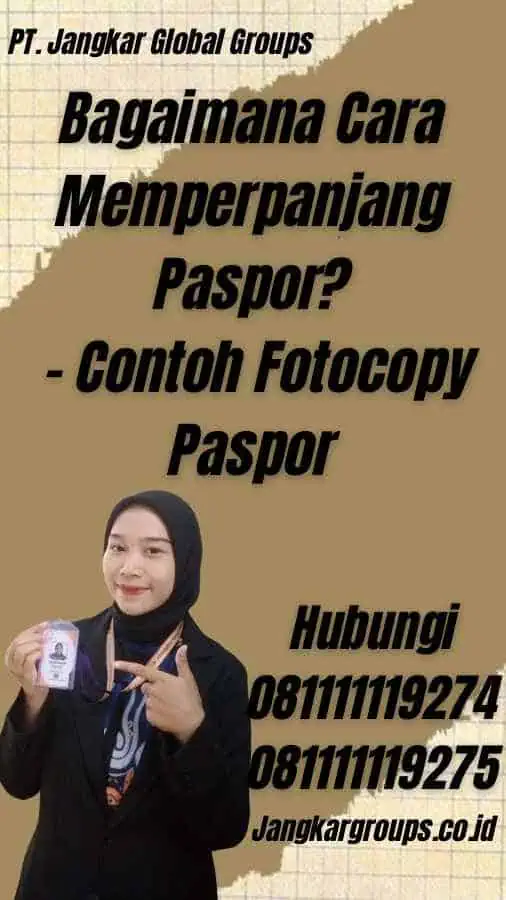 Bagaimana Cara Memperpanjang Paspor? - Contoh Fotocopy Paspor